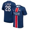 Maglia ufficiale Paris Saint Germain Carlos Soler 28 Casa 2024-25 per Uomo